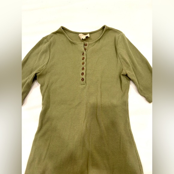 Sezane Theodora T-shirt Kaki Clair - Size S - Picture 5 of 7